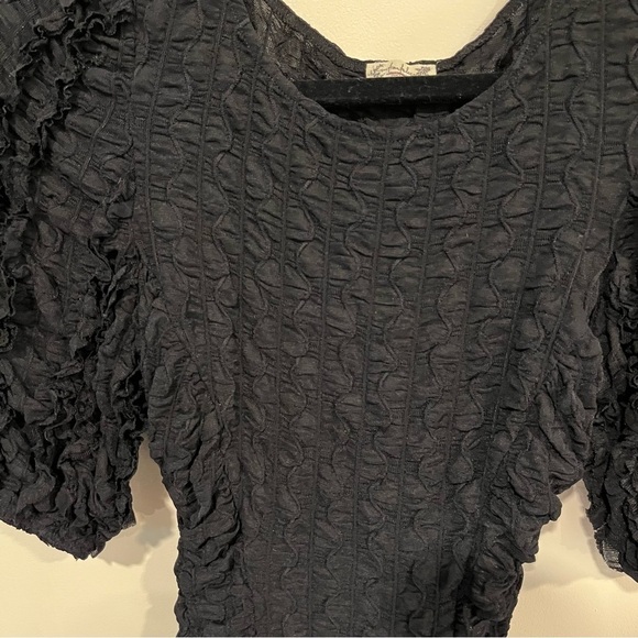 Intimately Free People Black Short Sleeve Bodysuit SP - Picture 3 of 11